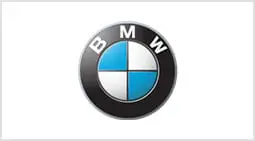 A bmw logo is shown on top of the company 's website.